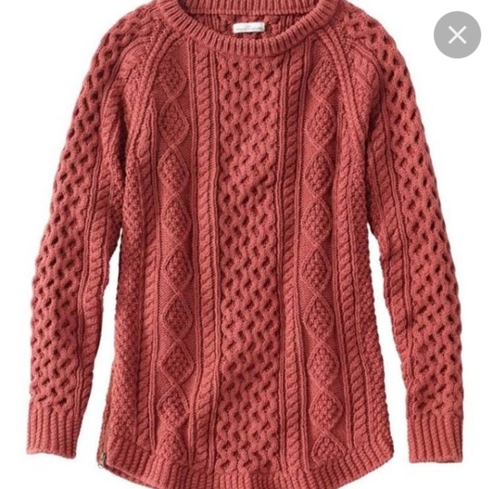 L.L. Bean Signature Fisherman Sweater Cotton Medium